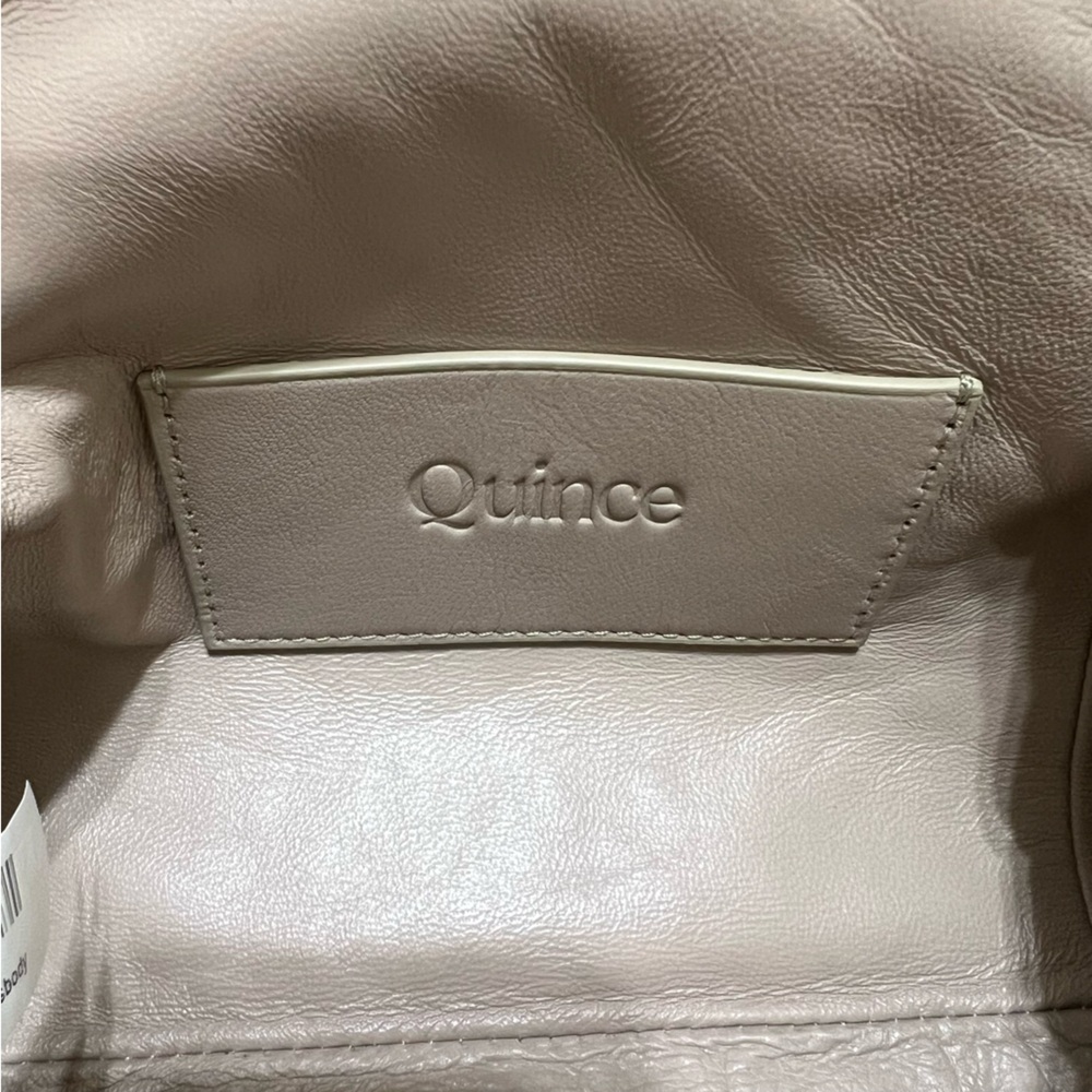 Quince Woven Leather Crossbody Bag in Taupe - Picture 12 of 16